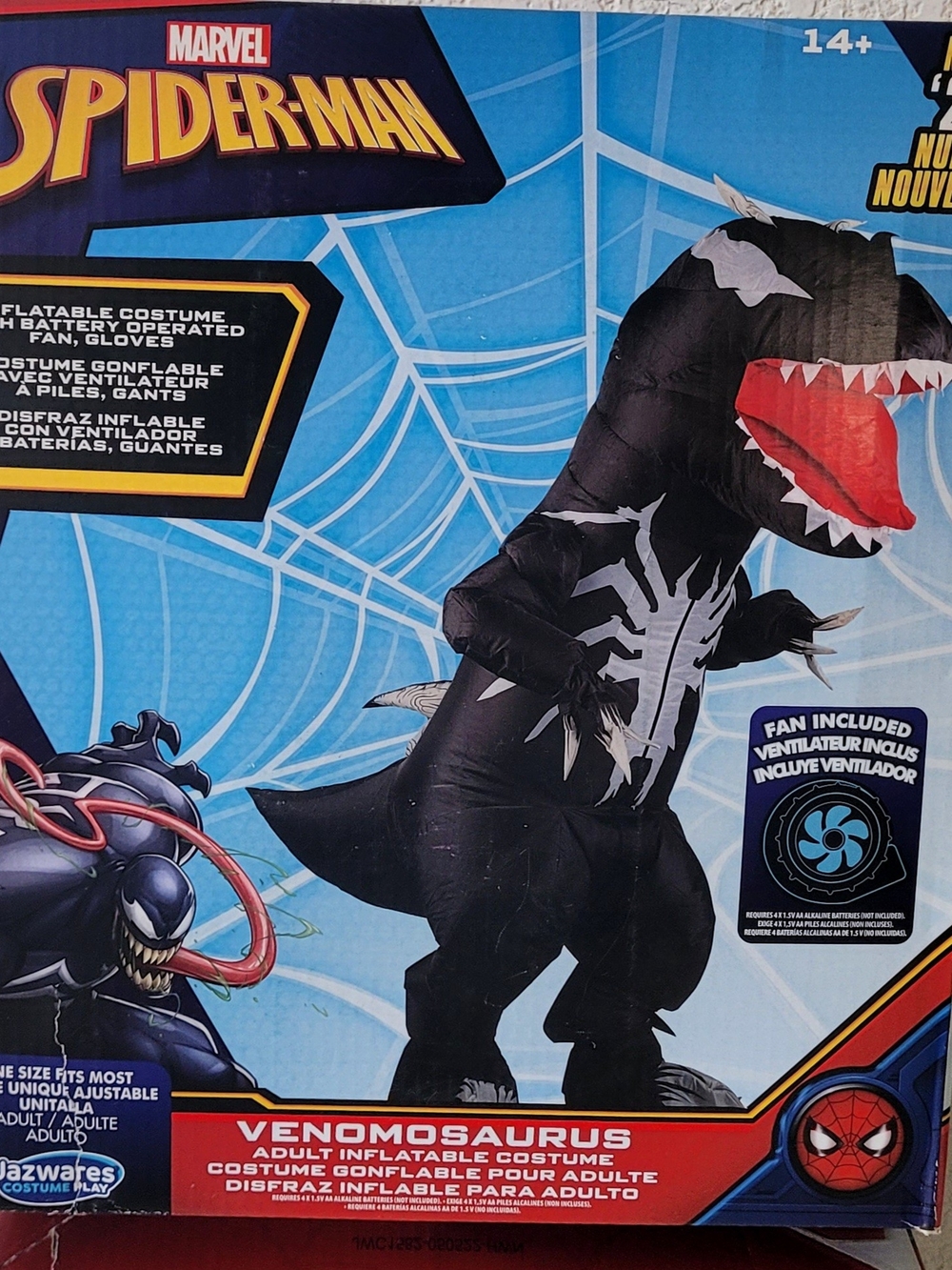 Marvel Black and Red Venomosaurus Inflatable Costume Adult Size